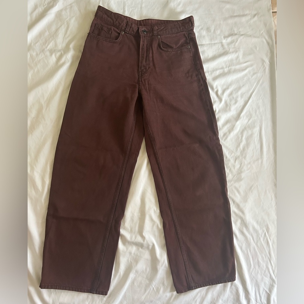 H&M Women’s Burgundy High Waisted Jeans